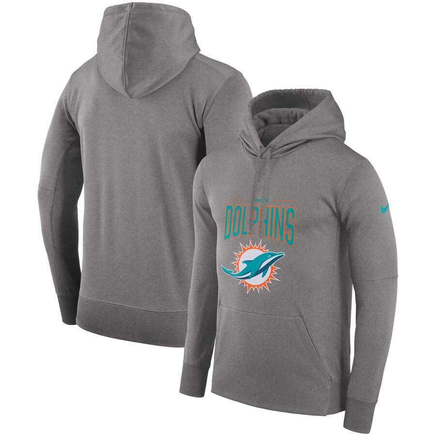 Miami Dolphins Nike Sideline Property of Performance Pullover Hoodie Gray,We sell and wholesale Miami Dolphins Nike Sideline Property of Performance Pullover Hoodie Gray on line form chian!
